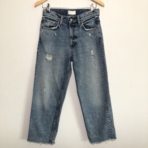 BOYISH The Tommy Jeans Womens 26 Blue Stonewash Stretch Button Fly High Waist